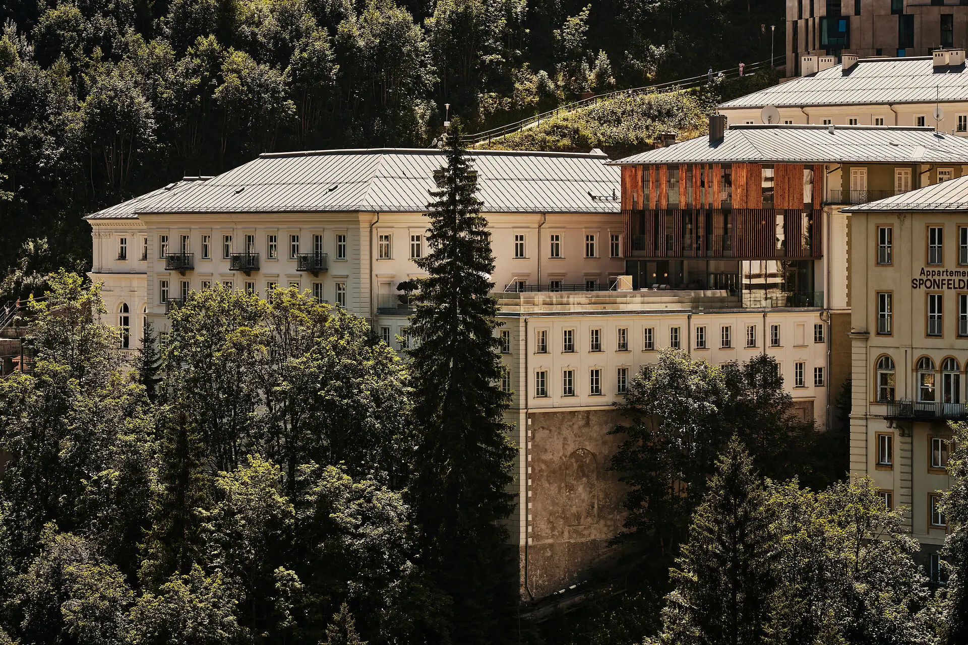 A-ROSA Bad Gastein A building surrounded by trees.