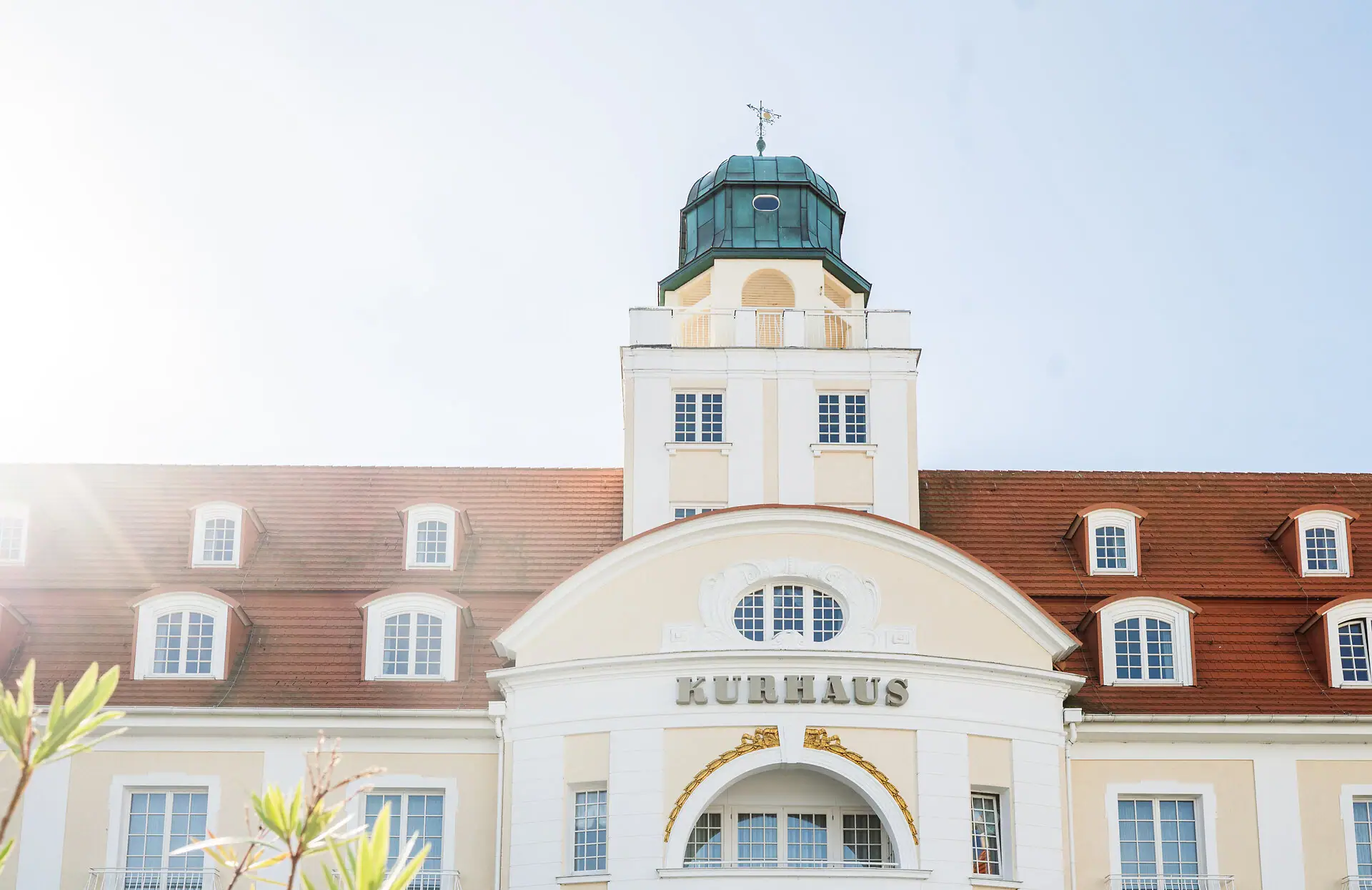 Kurhaus Binz A building with a dome on top.
