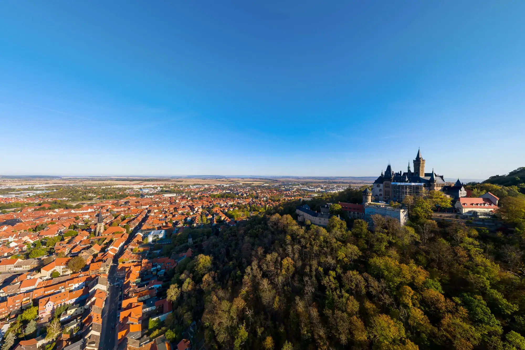 Wernigerode A town with a castle on a hill.